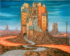 Rock Street — Jacek Yerka, Surrealism