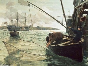 A Smelt Net — Charles Napier Hemy