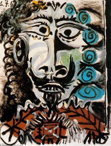 Head Of A Man 5 — Pablo Picasso, Cubist Expression