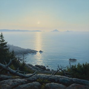 Ethereal Dawn: The Golden Path of Solitude