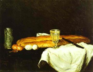 Bread And Eggs — Paul Cézanne, Post-impressionism