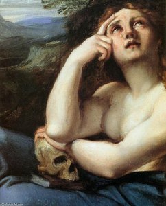 The Penitent Magdalen In A Landscape (detail) — Annibale Carracci