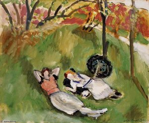 Two Figures Reclining In A Landscape, Barnes F — Henri Matisse, Fauvism