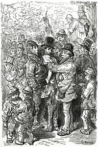 Betting On A Boxing Match — Paul Gustave Doré