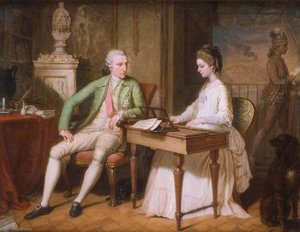 Sir William Hamilton (1730–1803), And The First Lady Hamilton (1765–1815), In Their Apartment In Naples — David Allan