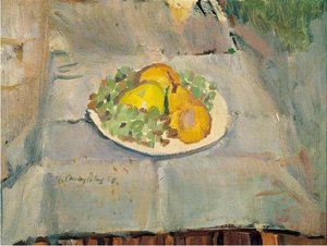 Plate with fruits