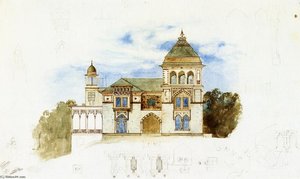 Southwest Facade, Olana — Frederic Edwin Church