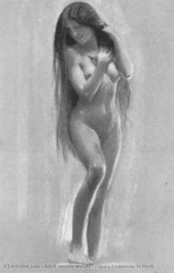 Figura Femminile In Piedi — Adolf Hiremy Hirschl