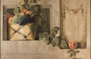 Still Life With A Basket Of Fruit In A Niche