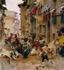 La Ripresa Del Barberi — Raffaello Sorbi