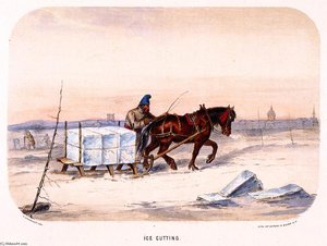 Ice Cutting — Cornelius David Krieghoff