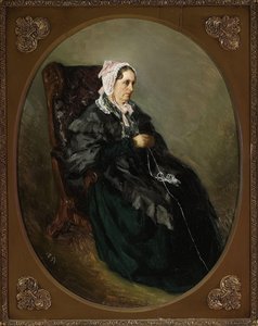 Portrait Of Artist's Aunt, Sketch — Henryk Rodakowski