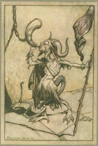 The Horn At The Gate — Arthur Rackham