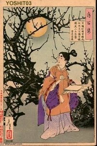 Moon Glimmering Like Bright Snow — Tsukioka Yoshitoshi