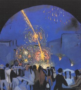 Fiesta En Figueres — Salvador Dalí, Surrealist Painting