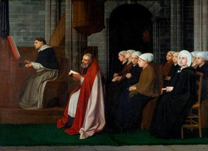 A May Service For Young Women — Alphonse Legros, Early 20th Century Realism