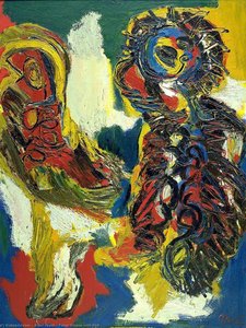 Parrot Woman With Bird — Karel Appel