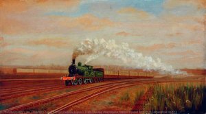 Great Central Railway Express Train Leaving Marylebone Station Hauled by 4–4–0 Locomotive No.872