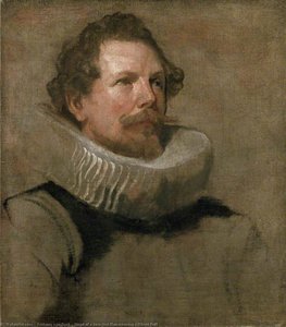 Head Of A Bearded Man Wearing A Wheel Ruff — Sir Anthony Van Dyck, Baroque