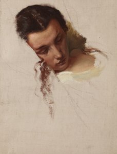 Study To The Painting "the Death Of Barbara Radziwiłł" – Head Of Quinn Barbara — Józef Simmler