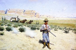 Defending The Stagecoach — Henry F Farny