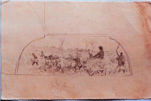 Sketch For Allegory Of Coffee — Ovidio Murguía De Castro