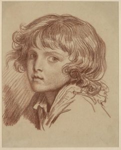 Child's Head With Curly Hair To The Left — Jean-baptiste Greuze