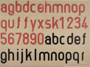 Untitled (Grotesque typeface, exercise from Joost Schmidt