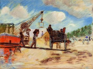 Le Charrois Au Bord De La Seine — Ferdinand Guillaumin