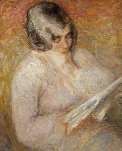 Woman Reading A Newspaper — Albert Reuss