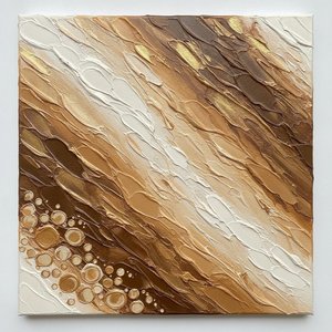 Sculpted Umber Currents And Gilded Topography — David Moreau