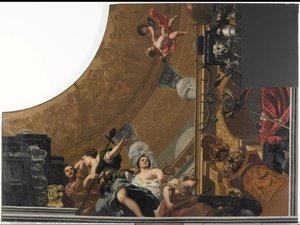 Onderdeel (rechtsonder) Van Een Plafondschildering Met Als Hoofdvoorstelling Diana En Haar Gezellinnen, Gerard De Lairesse, C. 1676 - C. 1682 — Gérard De Lairesse, Baroque