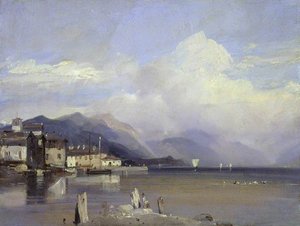 Boccadasse, Genoa With Monte Fasce In The Background — Richard Parkes Bonington, Romantic Landscape