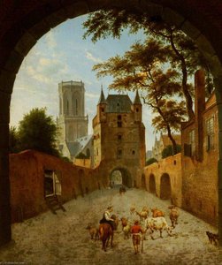Emmerich View Through A Gateway Of The Waterpoort — Jan Van Der Heyden