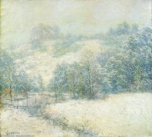 The Winter's Festival — Willard Leroy Metcalf, American Impressionism