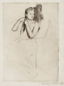 Young Girl Fixing Her Hair — Mary Stevenson Cassatt