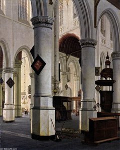 Interior Of The Oude Kerk, Delft — Hendrick Corneliszoon Van Vliet