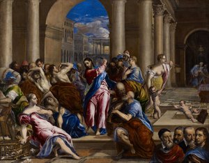 Cristo Expulsando A Los Mercaderes Del Templo — El Greco
