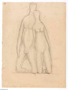 Study For Adam And Eve — Hugo Robus