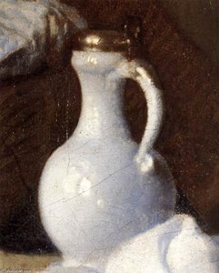 A Lady And Two Gentlemen (detail) — Јоханес Вермеер, Baroque