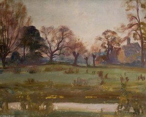 A Landscape With Cottage — Sir Alfred James Munnings