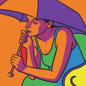 Silueta Cromática Bajo Un Dosel Vibrante: Una Obra Maestra Gráfica Singular — Caroline Pelletier