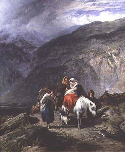 Gypsy Family On A Mountain Track — Paul Falconer Poole
