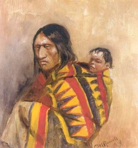 Stone-in-moccasin Woman — Charles Marion Russell
