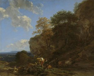 Italian Landscape — Nicolaes Pietersz. Berchem, Baroque