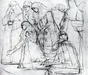 'study To ''boyarynya Morozova''' — Vasily Ivanovich Surikov