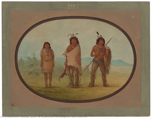 A Yuma Chief, His Daughter, And A Warrior — George Catlin
