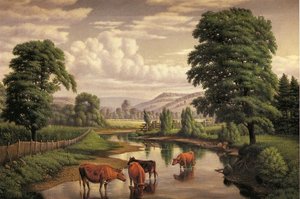 Cows Watering — Levi Wells Prentice