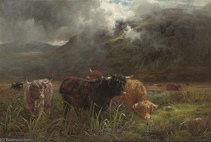 A Rough Pasture; Showery Weather — Louis Bosworth Hurt