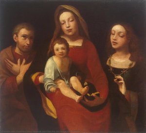 Madonna And Child With Sts Francis And Catherine